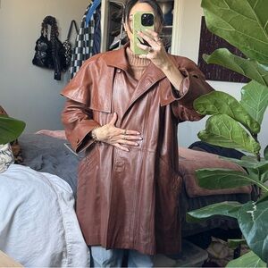 Vintage brown leather jacket